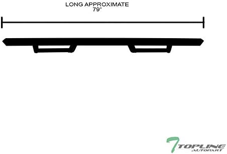 Matte Black Hoop Drop Step Side Nerf Bars Rail Running Boards v2 Compatible with 05-22 Toyota Tacoma Double (Crew) Cab