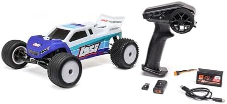 Losi 1/18 Mini-T 2.0 2S 2 Wheel Drive RTR Brushless Stadium Truck Battery & Charger Included Blue LOS-1056T2