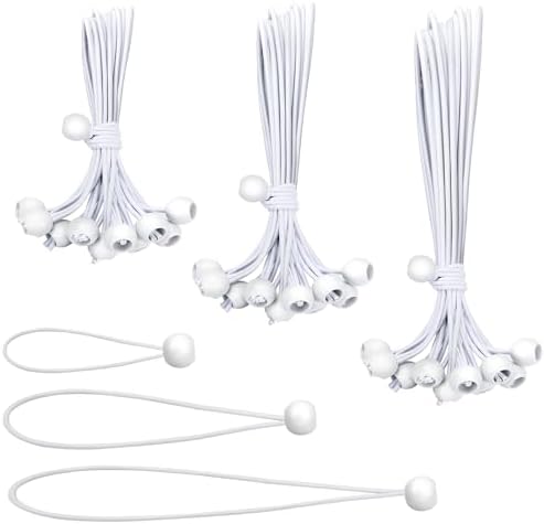 30PCS of 3 Sizes Ball Bungee Cords, 6, 9, 11 Inch Tarp Canopy Bungee Balls, Heavy Duty Tie Down Cord for Shelter, Gazebo, Camping, Tent, Cargo