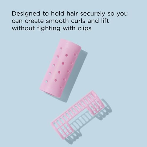 Diane Snap-On Magnetic Rollers Pack of 8 Hair Curlers for Women and Girls, Small, Diameter, Pink, D4719, 8 Count (Pack of 1)