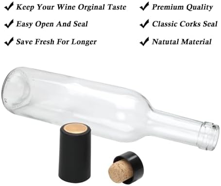 12 Pack 12oz Glass Bottles with Cork Lids