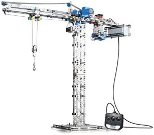 Eitech Exclusive Series Deluxe Motorized Crane Construction Kit, Intro to Engineering and STEM Learning, Steel