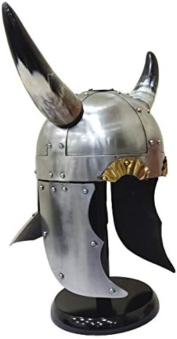 Horned Viking Helmet W/ Neck and Ear Guards - Wearable Costume Armor