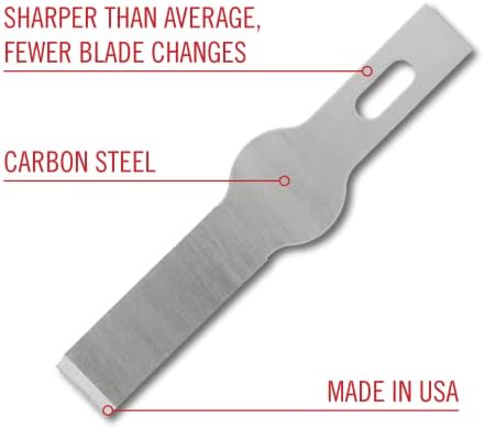 Excel Blades #17 50-Pack Chisel Craft Knife Blades, Carbon Steel, USA Made