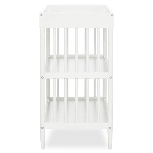 Dream On Me Clover Changing Table with Rounded Spindles in White