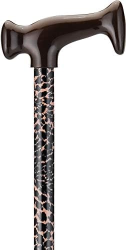 NOVA Designer Walking Cane with T-Grip Molded Handle, Lightweight and Adjustable Walking Stick, Black