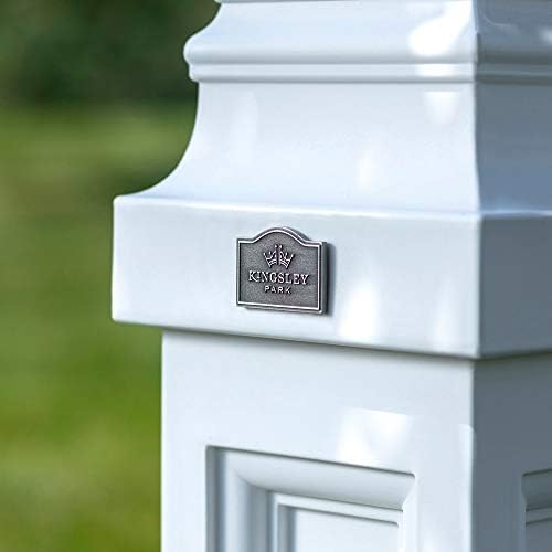 Step2 Atherton Mail Post, Mailbox Not Included, Weather Resistant, Large Outdoor Mailbox Post, Made of Durable Plastic, Easy to Install, Classic White