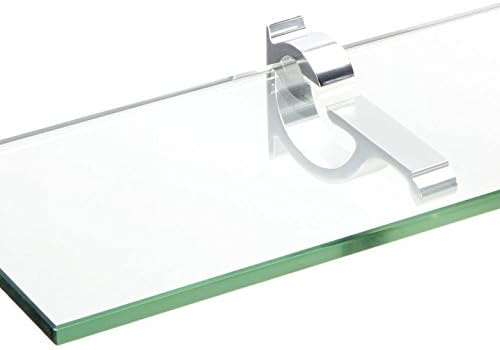 Spancraft 8" x 36" Chrome Floating Glass Shelf