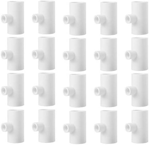 MEWTOGO 20 Pcs Chicken Waterer PVC Pipe Tee Fittings for Large Chicken Coop