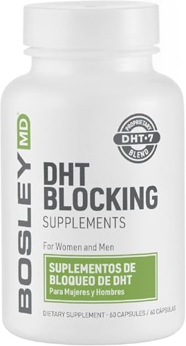 BosleyMD Women’s Healthy Hair Growth Supplements for Thicker, Fuller Hair– DHT-Blocking Botanicals with Biotin, Niacin, Zinc & L-Lysine – Rich in Vitamins & Minerals – 60 Capsules (2-Month Supply)