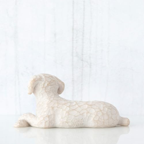 Willow Tree Love My Dog (Light), Sculpted Hand-Painted Figure | Cast from a Susan Lordi Original Carving, Gift for Dog Lovers, Celebrates the Loving Bond Between People and Their Dogs