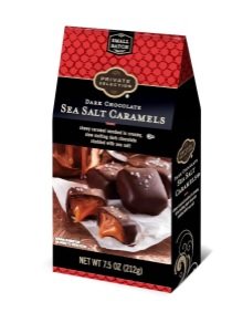 Private Selection Dark Chocolate Covered Caramel Wtih Sea Salt 7.50z, pack of 1