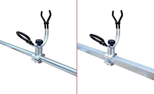 BroCraft Aluminum Rail Mount Clamp on Rod Holder / Pontoon Boat Square Mount Rod Holder