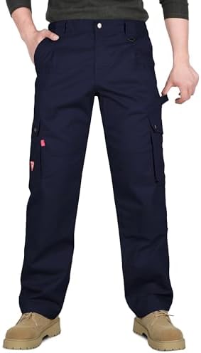 TICOMELA FR Pants for Men 7.5oz Lightweight (9 Pockets) Multi-Pocket 100% C
