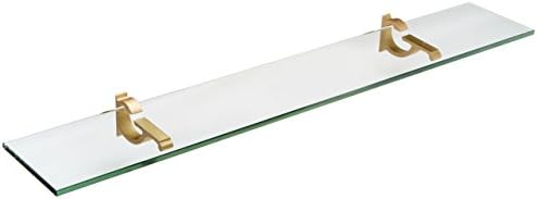 Spancraft 8" x 36" Chrome Floating Glass Shelf