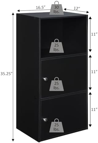 Convenience Concepts Xtra Storage 2 Door Cabinet, White (151187W)