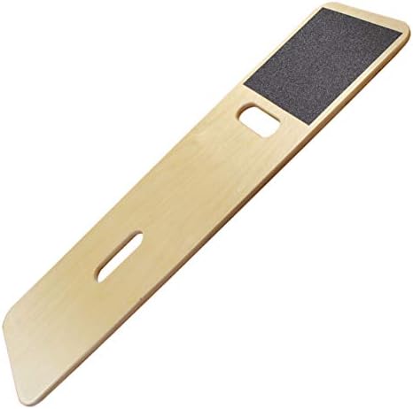 Rehabilitation Advantage Tapered 29" Durable Birchwood Transfer Board with Hand Holes & Non-Skid