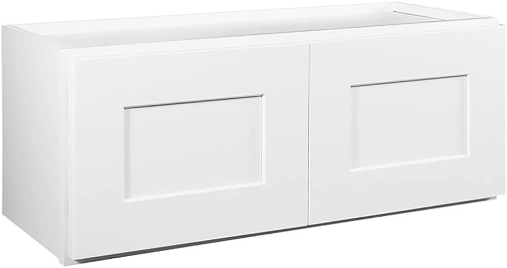 Design House Brookings Kitchen Bridge Wall Cabinet, 30", White | Wall Mount, Contemporary/Modern, Wood, Kitchen, 561639