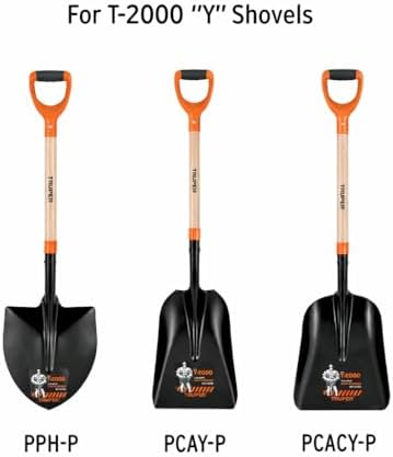 Truper Replacement Handle for T-2000 Y Shovel, 26-Inch Wood Handle with Offset Comfort Grip (Model MG-PY-P / 15901)