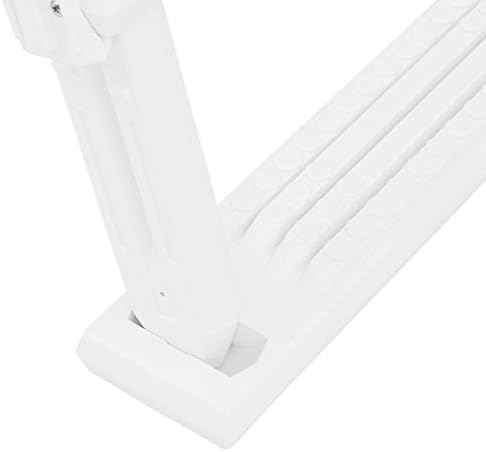 XtremepouwerUS Deluxe Incline Above Ground in-Pool Swimming Pool Ladder Pool Step Adjustable Ladder, White