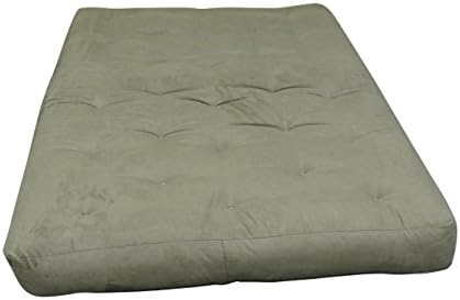 Gold Bond 8" Double Foam & Cotton Futon Mattress, Sage Microfiber, Full, Green