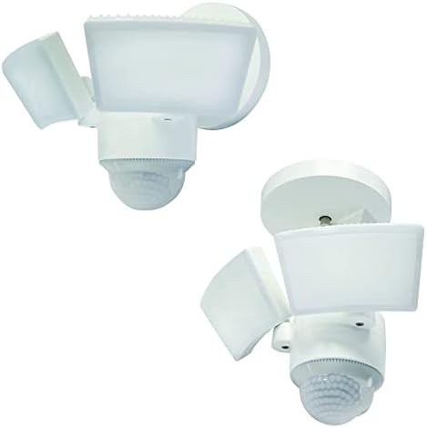 LED Outdoor Motion Sensor Security Floodlight – 1100 Lumens, 180° Detection, Weatherproof Design, Versatile Eave or Wall Mounting, Exit Detection