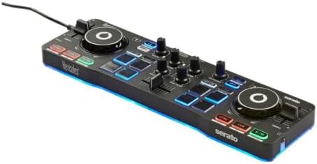 Hercules DJControl Starlight | Pocket USB DJ Controller with Serato DJ Lite, Touch-Sensitive Jog Wheels