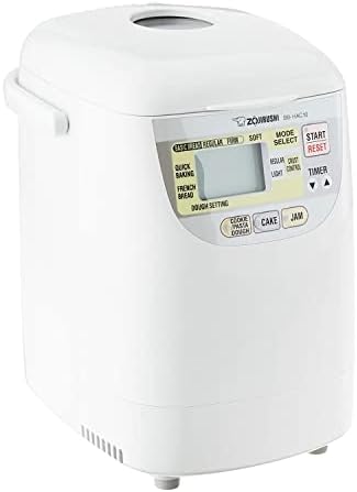 Zojirushi Bb HAC10 Home Bakery Mini Breadmaker, 1 Lb (White) | Bakes 1-Lb Loaves, 13-Hour Delay Timer, Quick-Bake under 2 Hrs