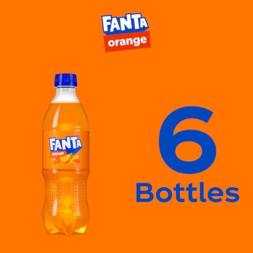Fanta Orange Soda Soft Drink Bottles, 16.9 fl oz, 6 Pack