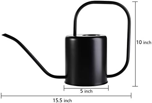 Fasmov 51 Oz Stainless Steel Watering Can Modern Style Watering Pot, Watering Can with Long Spout for Easy Pour, Water Outdoor Garden, Indoor Plant (Silver)