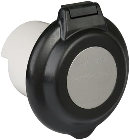 ParkPower by Marinco 304EL-BRV.BLK Inlet Contoured for RV, 30A, Black