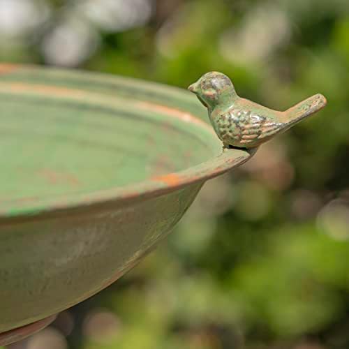 Zaer Ltd. Pedestal Style Birdbath (Blue)