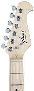 Monoprice Indio Series, 6-String Offset DLX Plus Alder Electric Guitar - Right Handed, With Gig Bag, Blue, OS40