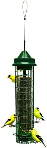 Squirrel Buster® Nyjer® – Squirrel-Proof Nyjer®/Thistle 2.4-pound Seed Capacity Feeder w/8 Feeding Ports & 4 Perches, Easy Fill & Clean