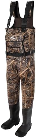 Hunting Waders with 1000G Insulation Rubber Boots, Neoprene Chest Wader, Waterproof Bootfoot Waders for Men & Women