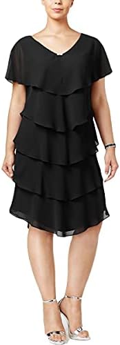 S.L. Fashions Women's Plus Size Tier Dress