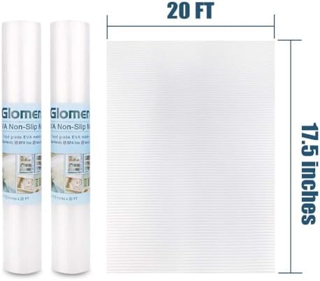 Shelf Liner, Non-Slip Cabinet Liner, Washable Oil-Proof for Kitchen Cabinet, Shelves, Refrigerator, Storage, Desks, 12 Inches x 20 FT