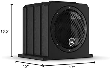 Wet Sounds | Stealth AS-10 | High Efficiency, 10" Active Marine Powered Subwoofer with Built-in 500 Watt Amp | Remote Level Control Included (Black)
