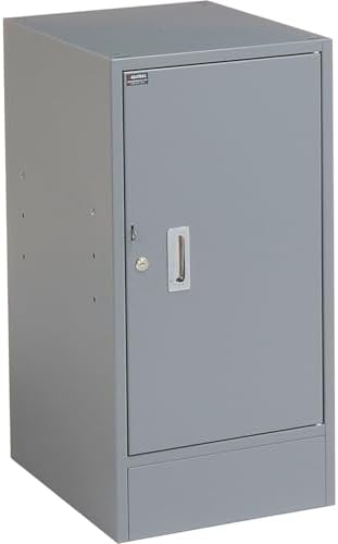 Global Industrial Pedestal Workbench, 3 Drawers & 1 Cabinet, Gray Pedestal | 72"W x 30"D x 33-5/8"H, 1-5/8" Thick Laminate Top with Safety Edge