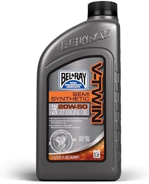 Bel-Ray V-Twin Semi-Synthetic 4T Engine Oil | SAE 20W-50 | 1 Liter | SKU: 96910-BT1