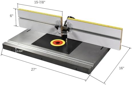 9630 MLCS Cast Iron Router Table Extension - Phenolic Plate & Fence
