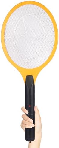 Electric Fly Swatter Handheld Bug Zapper - Indoor Outdoor Zapping Racket for Pest Mosquito & Flies - Battery Powered Safe to Touch with 3-Layer