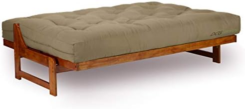 Nirvana Futons Plush, Comfortable 8-Inch Queen Futon Mattress, Khaki Twill - Made in USA
