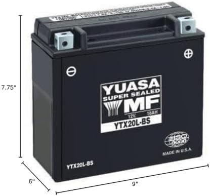 Yuasa YUAM32RBS YTX20-BS Battery, multi-colored