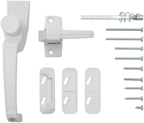 Ideal Security Model 11 Classic Push Button Handle with Latch for Storm Door and Screen Door, Silver