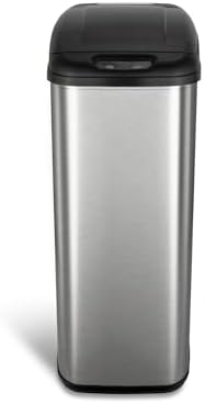 NINESTARS DZT-50-6 The Original Automatic Motion Sensor Trash Can, 13.2 Gal. / 50 L., Stainless Steel