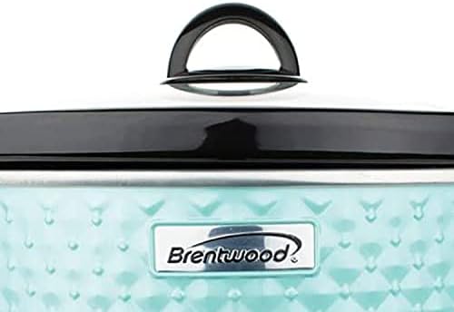 3.5-Quart Diamond-Pattern Slow Cooker (Blue)