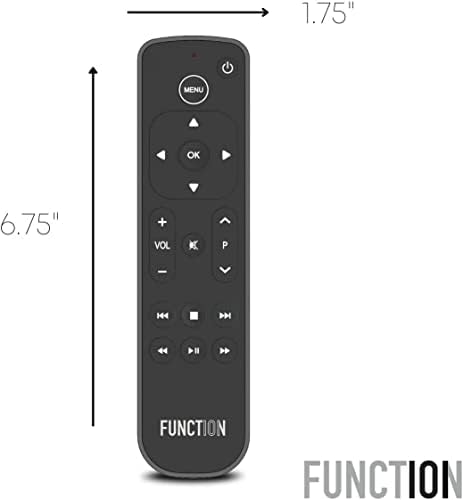 Function101 Button Remote for Apple TV (Infrared Edition) — Apple TV Replacement Remote for Apple TV 4K & All Models | Traditional Button Layout