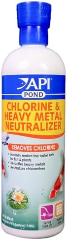 API POND CHLORINE & HEAVY METAL NEUTRALIZER Pond Water Neutralizer 32-Ounce Bottle