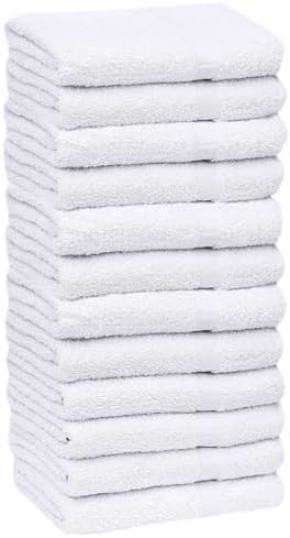 Bulk Pack 60 Pcs (5 Dozen) White Economy 15x25 Inches Basic Hand Towel - 2.25 lb/dz